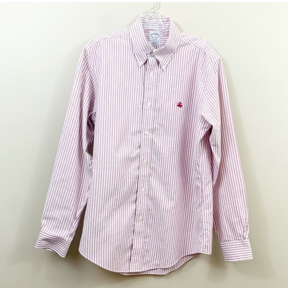 Brooks Brothers Regent Pin Striped Red/White/Blue The Original Polo Shirt - Picture 1 of 7